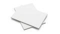 Stack of three pristine white blank sheets of paper arranged neatly Royalty Free Stock Photo
