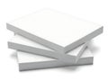 Stack of three pristine white paper sheets Royalty Free Stock Photo