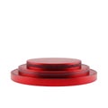 Stack of three red circular objects Royalty Free Stock Photo