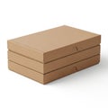 Stack of three simple brown cardboard boxes Royalty Free Stock Photo
