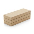 Stack of three simple brown cardboard boxes Royalty Free Stock Photo
