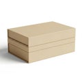 Stack of three simple brown cardboard boxes Royalty Free Stock Photo