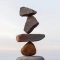 A stack of three stones balanced