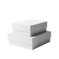 Stack of three white boxes isolated on plain background Royalty Free Stock Photo