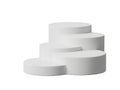 Stack of three white circular objects Royalty Free Stock Photo
