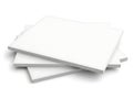 Stack of three white paper sheets Royalty Free Stock Photo