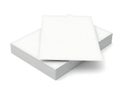 Stack of three white paper sheets Royalty Free Stock Photo