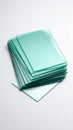 Stack of Tinted Glass Panels for Construction and Industrial Materials on White Background Royalty Free Stock Photo