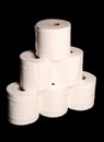 Stack of toilet paper rolls Royalty Free Stock Photo