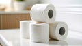 Stack of Toilet Paper Rolls Royalty Free Stock Photo