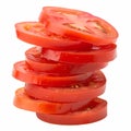 A stack of tomato slices with a transparent background Royalty Free Stock Photo