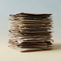 A stack of torn and crumpled paper sheets Royalty Free Stock Photo