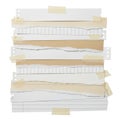 Stack of torn paper sheets isolated on white background Royalty Free Stock Photo