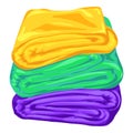 Stack of towel icon, cartoon style Royalty Free Stock Photo
