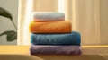A stack of towels Royalty Free Stock Photo