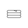 a stack of towels icon. Element of simple web icon with name for mobile concept and web apps. Thin line a stack of towels icon can Royalty Free Stock Photo