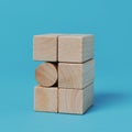 stack of toy blocks, square format Royalty Free Stock Photo