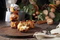 Stack of Traditional German Mini Stollen Bites