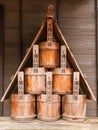 Japanese ritual wooden buckets