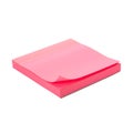Stack of translucent pink sticky notes isolated on white background Royalty Free Stock Photo