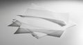 Stack of Translucent White Paper Sheets with Soft Shadows image photo Royalty Free Stock Photo