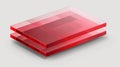Stack of transparent glass sheets with subtle etched layers symbolizing hierarchical subcategories Royalty Free Stock Photo