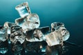 Of transparent melting ice cubes on Royalty Free Stock Photo