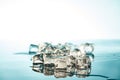 Of transparent melting ice cubes on Royalty Free Stock Photo