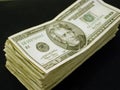 Stack of Twenty Dollar Bills Royalty Free Stock Photo