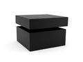 Stack of two black cubes Royalty Free Stock Photo