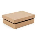Stack of two brown cardboard boxes Royalty Free Stock Photo