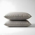 Stack of two decorative pillows isolated on white background Royalty Free Stock Photo