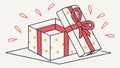 A stack of two festive gift boxes with ribbons and bows. vector design Generative AI Royalty Free Stock Photo