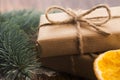 Stack of two holiday gifts Royalty Free Stock Photo