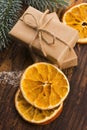 Stack of two holiday gifts Royalty Free Stock Photo