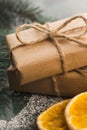 Stack of two holiday gifts Royalty Free Stock Photo