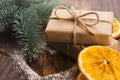 Stack of two holiday gifts Royalty Free Stock Photo