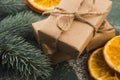 Stack of two holiday gifts Royalty Free Stock Photo