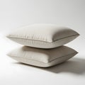 Stack of two pillows, isolated on white background Royalty Free Stock Photo