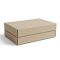 Stack of two simple brown cardboard boxes Royalty Free Stock Photo