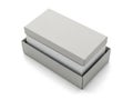 Stack of two simple gray cardboard boxes Royalty Free Stock Photo