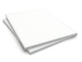 Stack of two white paper sheets on a clean surface Royalty Free Stock Photo