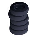 Stack of tyres icon, isometric style