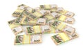 Stack of ukrainian money hryvnia grivna, hryvna with 500 banknotes