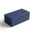 Stack of uniform dark blue rectangular blocks Royalty Free Stock Photo
