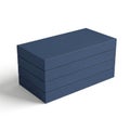 Stack of uniform dark blue rectangular blocks Royalty Free Stock Photo