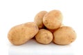 Stack of unpeeled potatoes Royalty Free Stock Photo