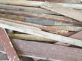 Stack of used plank Royalty Free Stock Photo