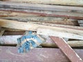 Stack of used plank and tatter Royalty Free Stock Photo