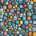 Stack of Various Colored Balls Royalty Free Stock Photo